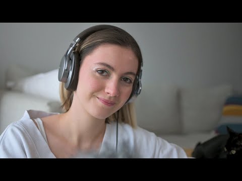 ASMR - Fluffy triggers and rambling to fall asleep to 💤 [ear to ear whispers]