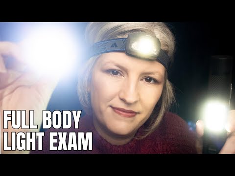 ASMR 🎧 | Full Body LIGHT 🔦 Skin Examination  | Multiple Lights, Gloves, Face Touching