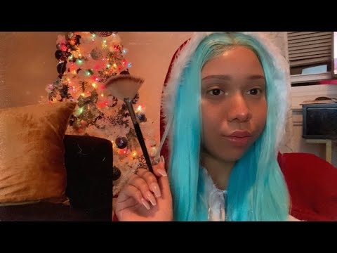 ASMR Mrs Claus Does Your Makeup ❄️