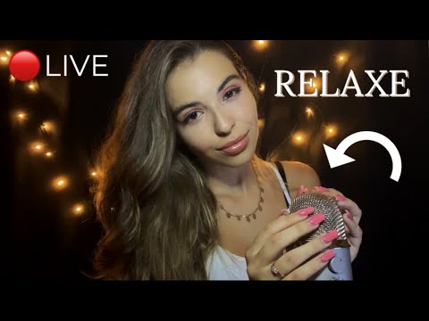 ASMR LIVE COM O BLUE YETI PARA RELAXAR 💖| Sons de Boca, Sussurros, Tapping...