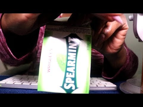 Hour Chewing Gum ASMR Eating Sounds Spearmint | Tapping