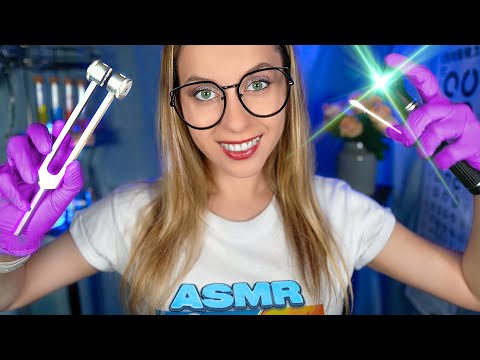 ASMR External Ear Exam & Ear Cleaning, Unclogging, You Can Close Your Eyes, Hearing test