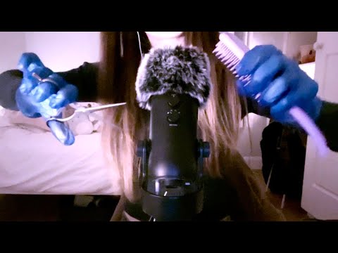 ASMR ✧･ﾟfast & CHAOTIC haircut! (scissors, hairbrush, more)