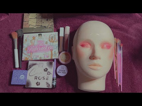 ASMR| Makeup on mannequin- light whispers