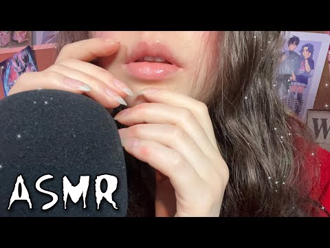 ASMR | Close up tingly trigger words ( lip smacking, mouth sounds, hand movements + )