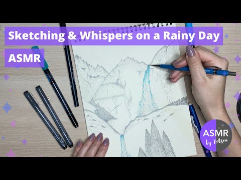 ASMR | Sketching & Whispering on a Rainy Day
