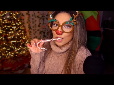 ASMR | Nibbling On Candy Cane (Tingly Mouth Sounds)