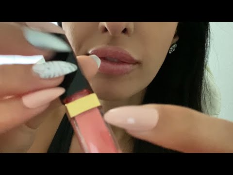 ASMR Gum Chewing, Lip Gloss, and Mouth Sounds Up Close - Fall Asleep in 20 Minutes