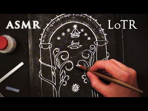 ASMR Lord of the Rings | Drawing Doors of Durin | Elvish Writing