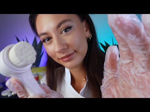 ASMR Calming Spa Facial Roleplay ~ Pore Cleansing Facial for Sleep 😴 (personal attention)