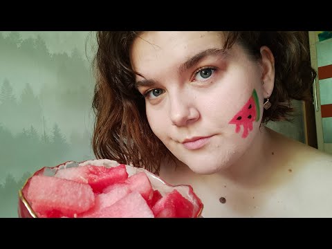 Asmr eating watermelon / no talking / асмр арбуз