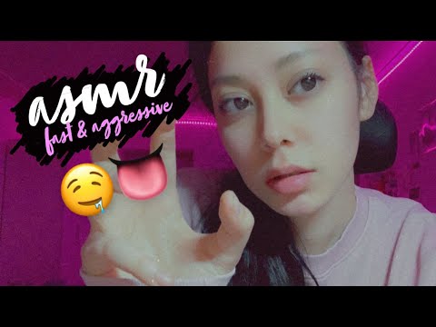ASMR 🤤👅 FAST & AGGRESSIVE M0UTH SOUNDS WITH HAND MOVEMENTS (TONGUE CLICKING, SCRATCHING, PLUCKING)
