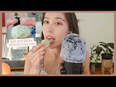 ASMR || Eating Mochi Ice-Cream (Soft, Sticky Mouth Sounds)