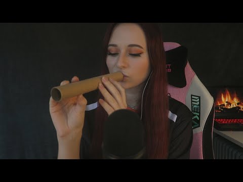 [ASMR] Sounds Through A Tube (Tapping & Mouth Sounds)
