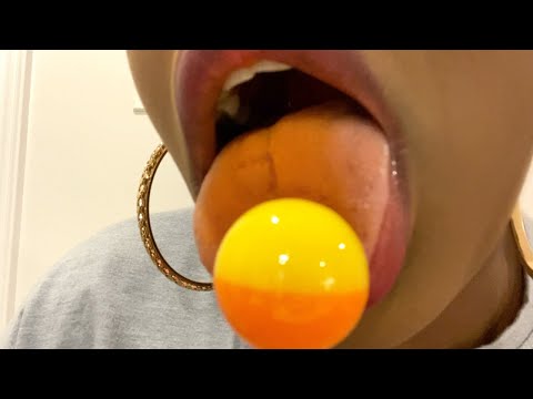 ASMR Satisfying Lollipop Eating 🧠🧠........... Custom Request 🍭🍭