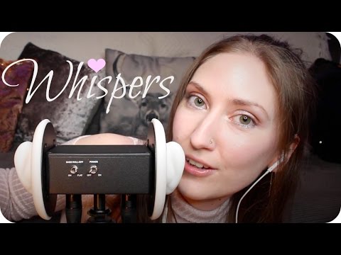 ASMR Close Up Ear to Ear Whispering w/ a little Tapping & Ear Touching ❤️ 3Dio