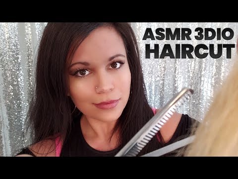 ASMR Haircut Roleplay 3Dio Binaural ✂︎ Scissors, Spray, Cutting, Brushing, Buzzer ✂︎