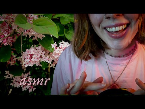ASMR ◦ Close Whispered Voiceover 🌷 Appreciating Some Spring Blooms (ASMR in nature, w. bird sounds)