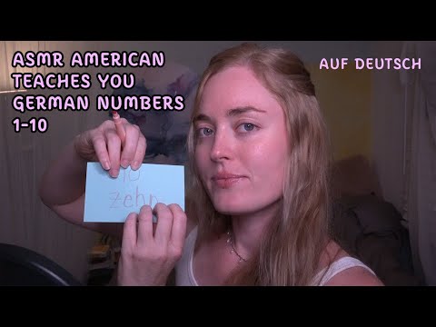 ASMR American Teaches You German Numbers 1-10 ✍️ | Soft Spoken | Auf Deutsch 💕