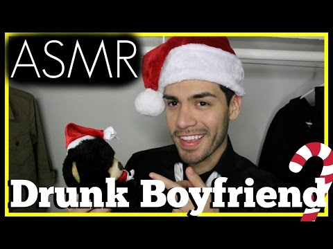 ASMR - Drunk Boyfriend | Holiday Tingles 1 (Male Whisper, Kisses, Slurring Speech, Role Play)