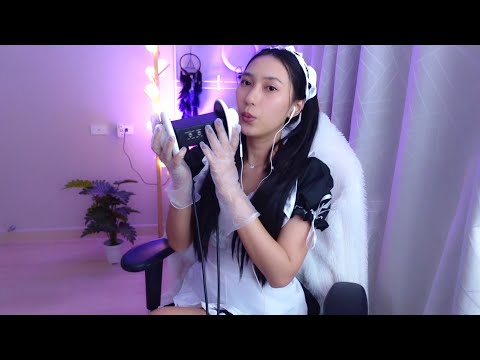 ASMR EAR CLEANING, BLOWING, TAPPING & VINYL GLOVES - RAINIE ASMR MAID