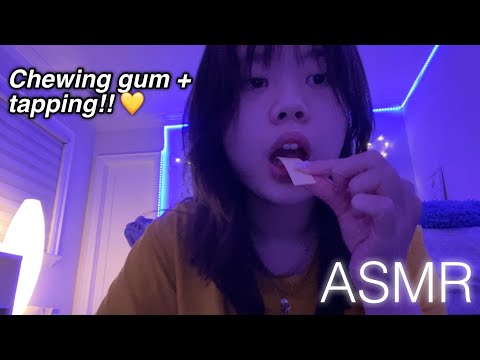 Chewing gum + Tapping! | MiuLe ASMR