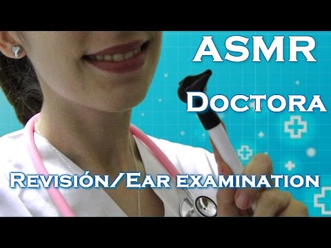 ASMR español Roleplay Doctora examinación/ ear examination /binaural/ear cleaning