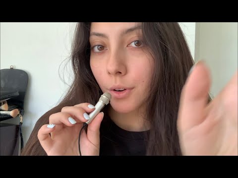 ASMR With A Mini Microphone 🎤 Sound Assortment, Trigger Words, Hand Movements | Whispered