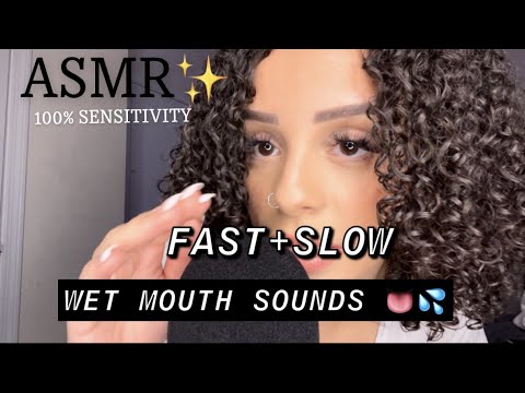 ASMR~Mouth Sounds 👄 (FAST & SLOW) + Visual & Hand movements | Up Close ASMR