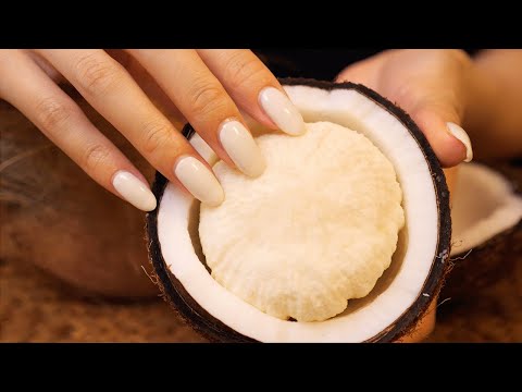 ASMR of a Sprouted Coconut (No Talking)