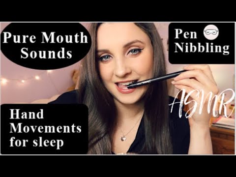 ASMR ULTIMATE MOUTH SOUNDS | Pen Nibbling | Hand Movements | Inaudible Whisper | Finger Fluttering