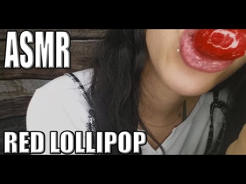 {ASMR} red lollipop