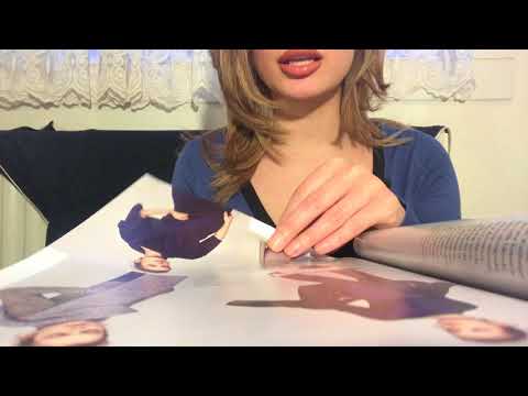 Page Flipping and Licking fingers + Whispering (ASMR Paper Sounds)
