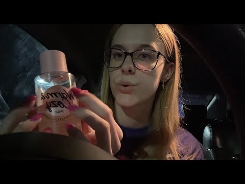 ASMR IN MY CAR 🚙💨 (tapping, hand movements, whispering)