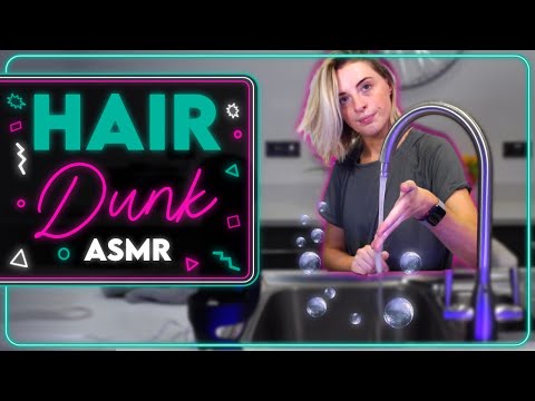 [ASMR] Hair Dunking over sink | Wet Hair | Dunking Hair !!