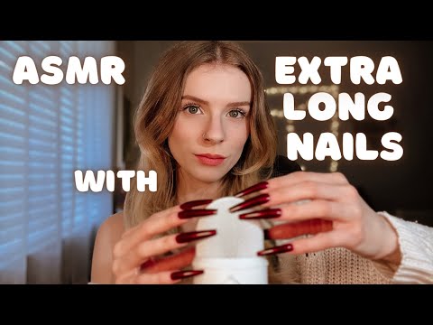 ASMR WITH EXTRA LONG NAILS (Mouth Sounds + Hand Movements, Tapping + Scratching) *NON STOP TINGLES*
