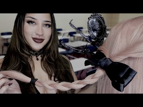 ASMR Goth Girl Plays With Your Hair In Class 🖤