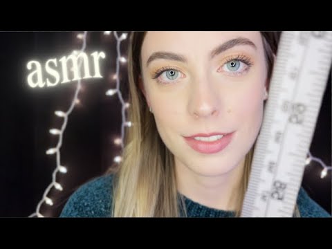 ASMR | Friend Measures You and Sketches Your Face | Up-Close Whispers, Pencil Noises, Crinkly Paper