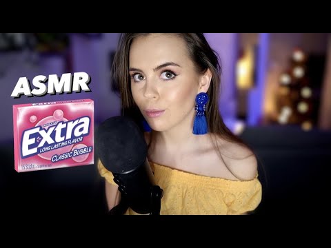 ASMR Gum Chewing + Face/Mic Brushing + Mouth Sounds