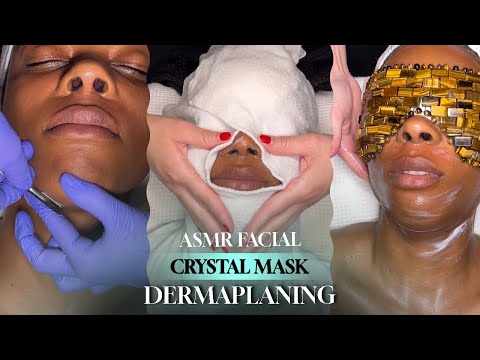 ASMR FACIAL | Crystal Mask, Dermaplaning