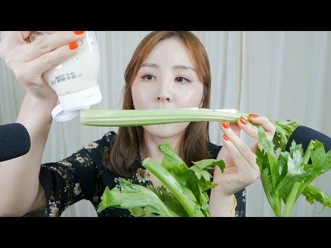 갈릭마요네즈 이팅(feat. 셀러리) ASMR｜Celery & Garlic mayo Eating sounds