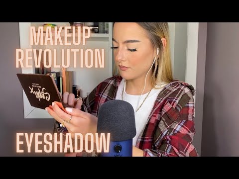 ASMR | swatching makeup revolution eyeshadow palettes | over explaining