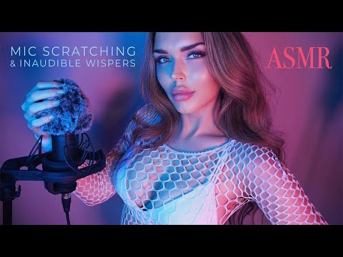 ASMR | Relaxing Fluffy Ear Attention + Inaudible Whispers 🤫💤 (ear to ear mic scratching)