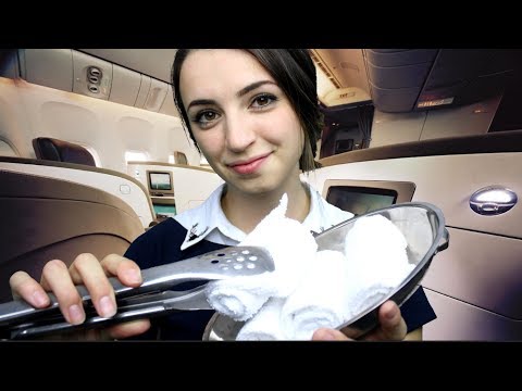 [ASMR] International First Class Flight Attendant Roleplay (Soft Spoken)