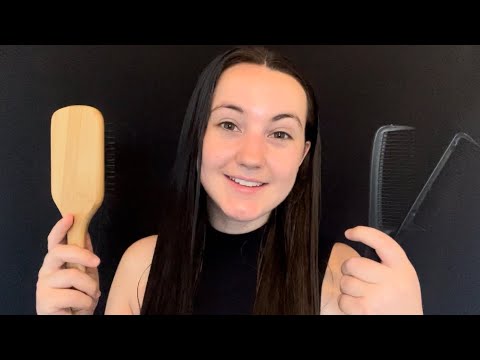 ASMR | Playing With My Wet Hair | Brushing, Combing & Parting (Whispered)