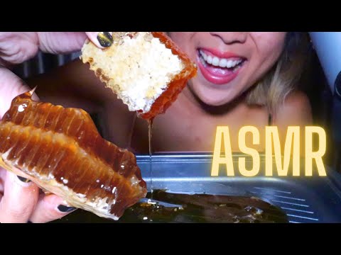 ASMR Honey Comb 🐝 🍯 Extremely STICKY Satisfying EATING SOUNDS