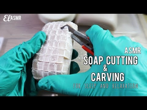 ASMR SOAP CUTTING & CARVING for sleep and rELaxation *Satisfying!*