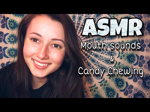 ASMR Binaural Up-Close Candy Chewing, Mouth Sounds & Kisses