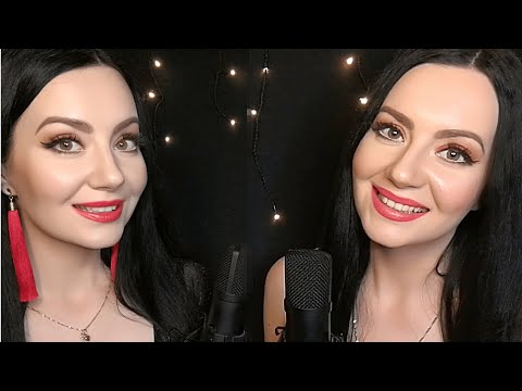 ASMR Twin💕 Valentine's Kisses + Whispers in French + Mouth Sounds