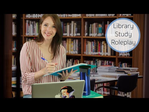 [ASMR] Library Study Role Play - Page Turning, Whispering, Writing
